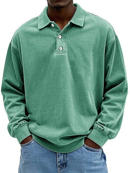 Casual Long Sleeve Button-Down Shirt voor Heren