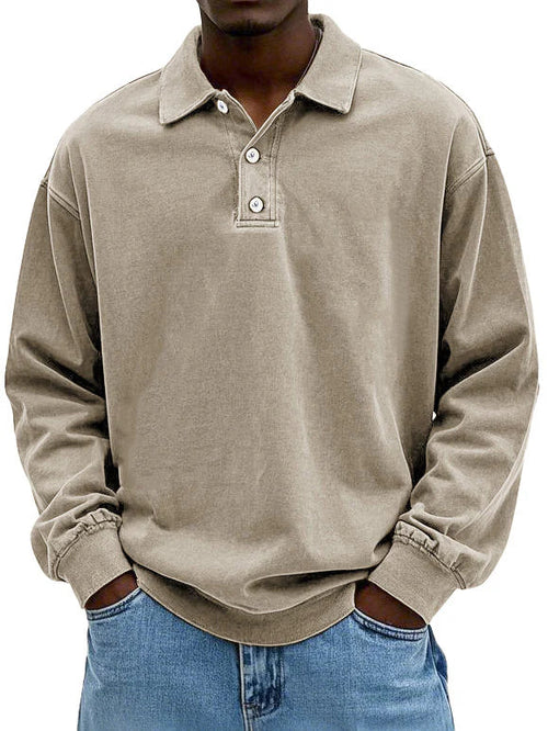 Casual Long Sleeve Button-Down Shirt voor Heren