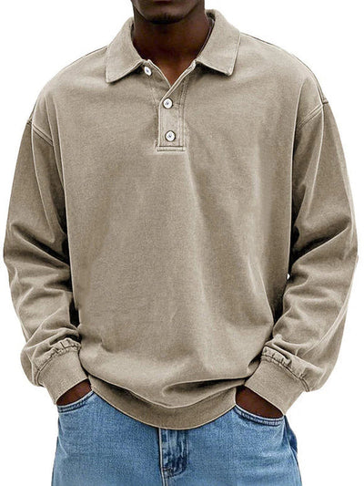 Casual Long Sleeve Button-Down Shirt voor Heren