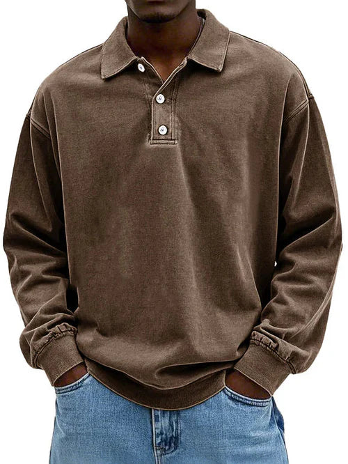 Casual Long Sleeve Button-Down Shirt voor Heren