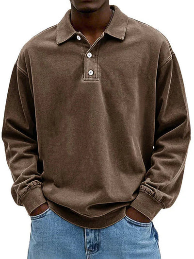 Casual Long Sleeve Button-Down Shirt voor Heren