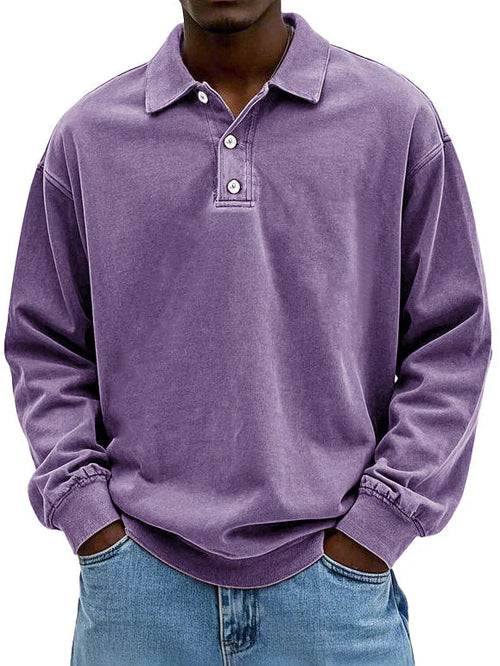 Casual Long Sleeve Button-Down Shirt voor Heren