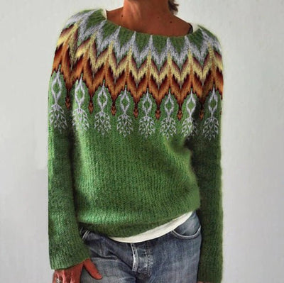 Retro Chic Damen Pull met Lange Mouwen