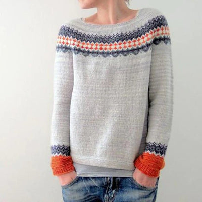 Retro Chic Damen Pull met Lange Mouwen
