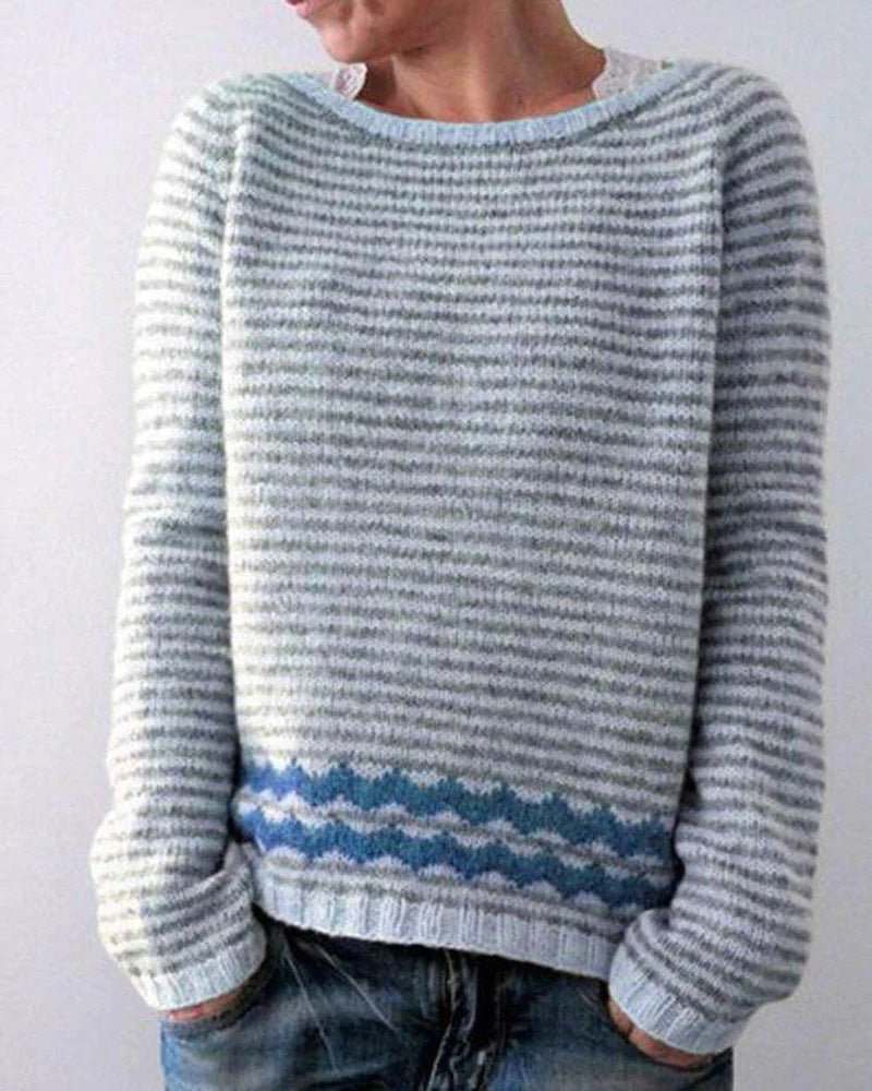 Retro Chic Damen Pull met Lange Mouwen