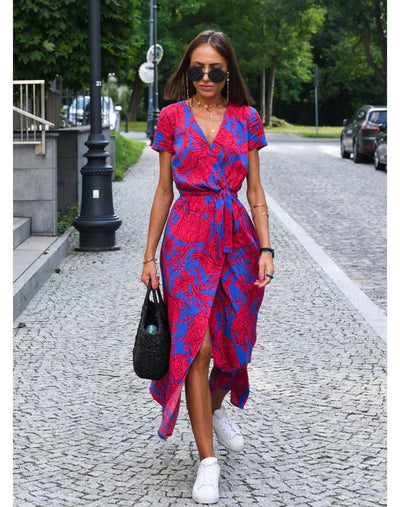 Chique zomerjurk met bloemprint voor dames