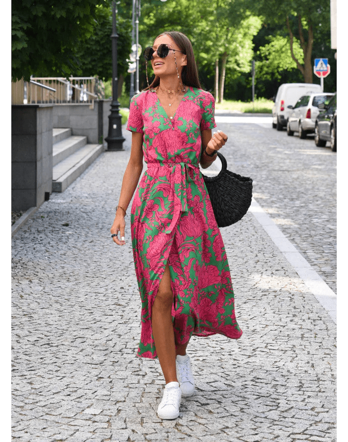 Chique zomerjurk met bloemprint voor dames