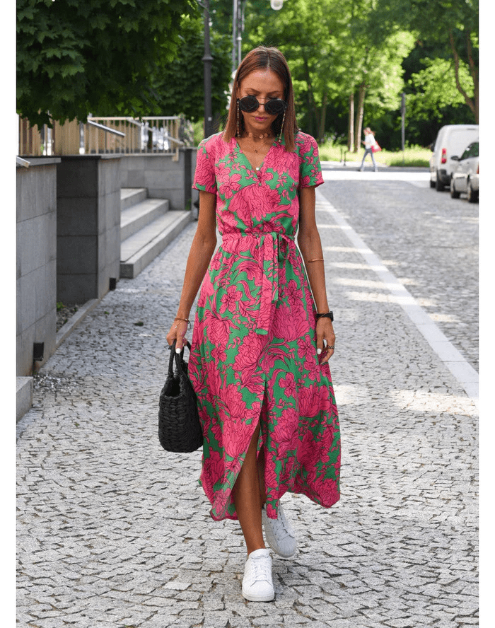 Chique zomerjurk met bloemprint voor dames