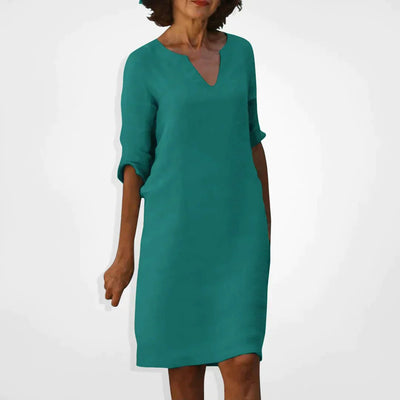 Elegante Midi Jurk met V-hals voor Dames