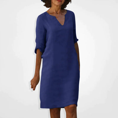 Elegante Midi Jurk met V-hals voor Dames