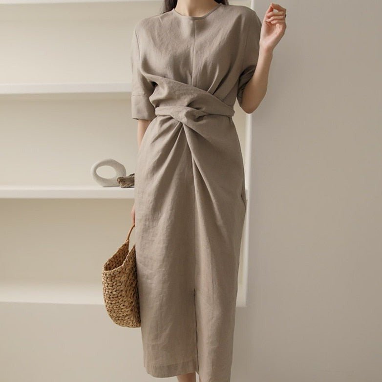 Elegante Linnen Robe voor Dames