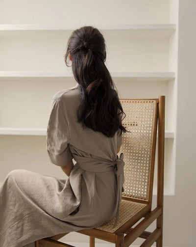 Elegante Linnen Robe voor Dames