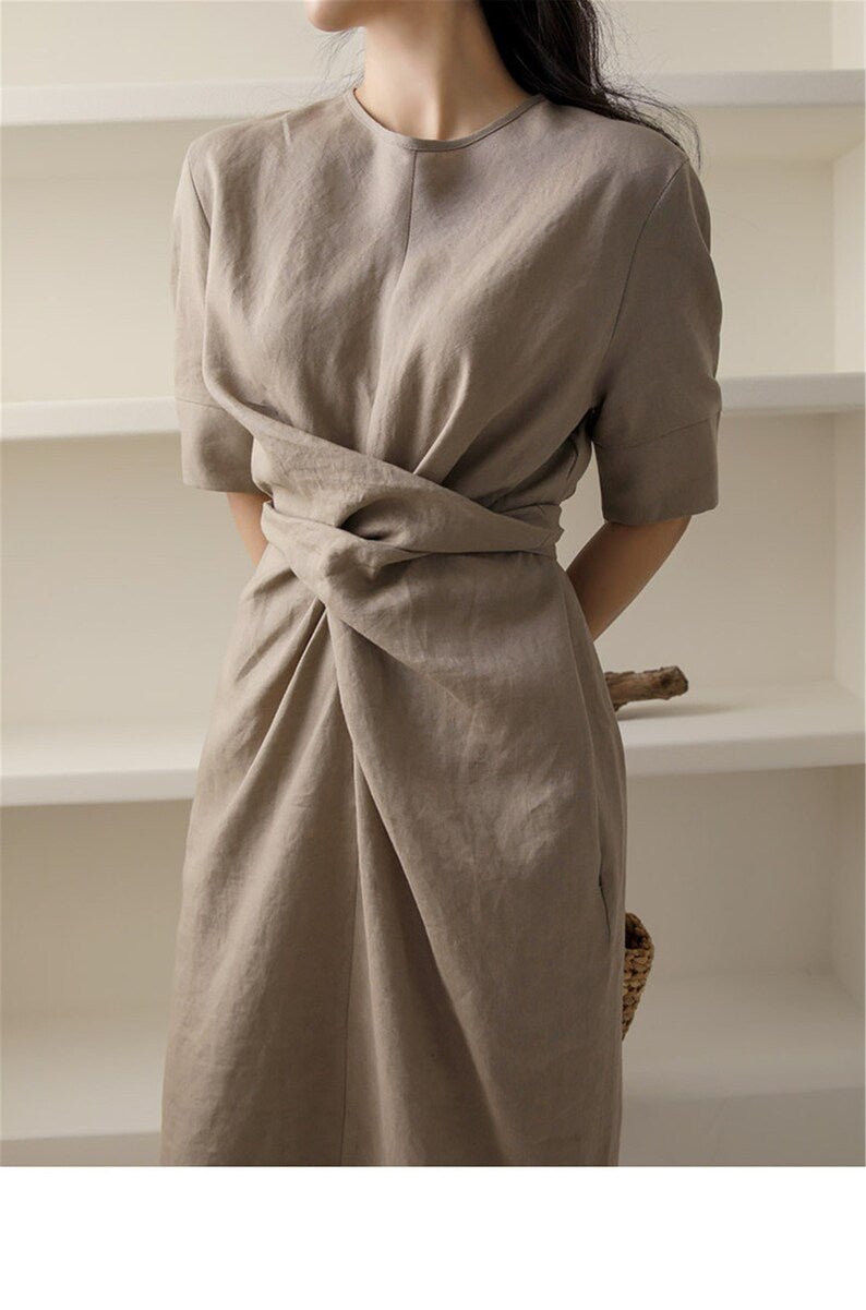 Elegante Linnen Robe voor Dames