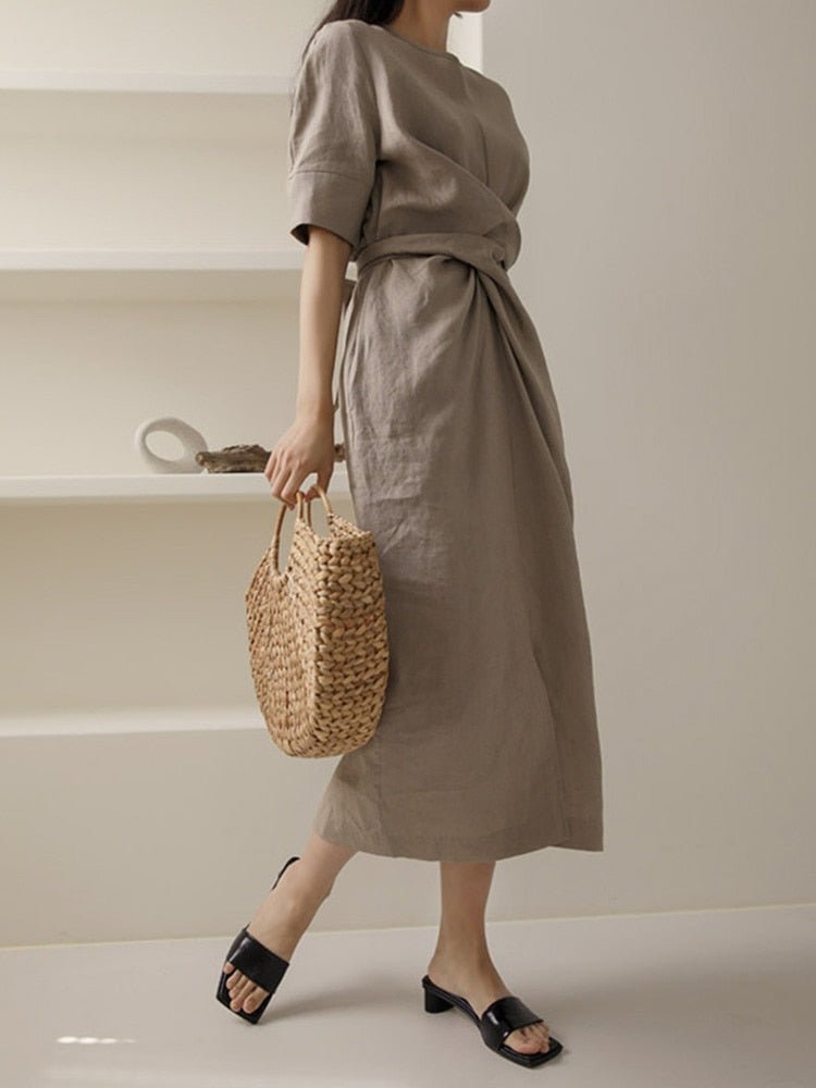 Elegante Linnen Robe voor Dames