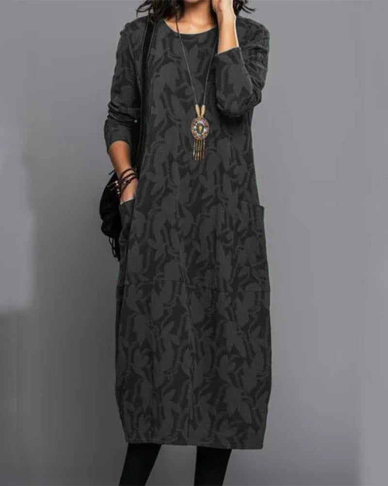 Elegante Lange Mouwen Jurk voor Dames