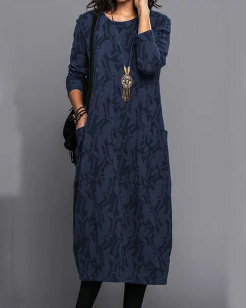 Elegante Lange Mouwen Jurk voor Dames