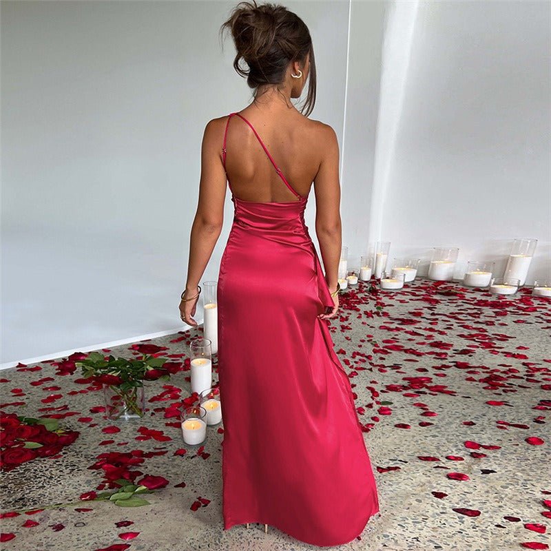 Elegante Maxi Jurk met Ontblote Schouders voor Dames