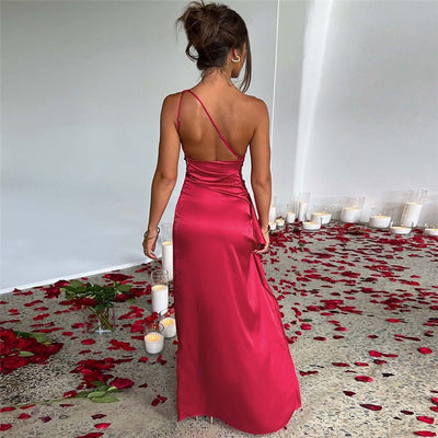 Elegante Maxi Jurk met Ontblote Schouders voor Dames