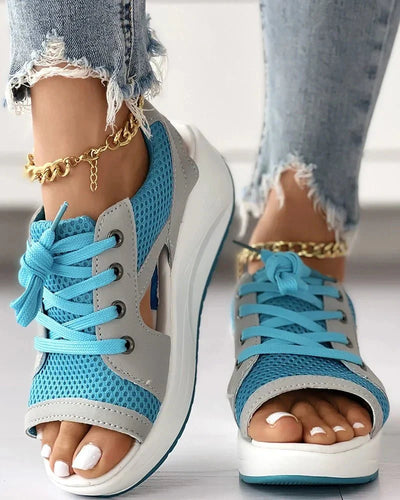 Elegante Orthopedische Sandalen met Veters voor Dames