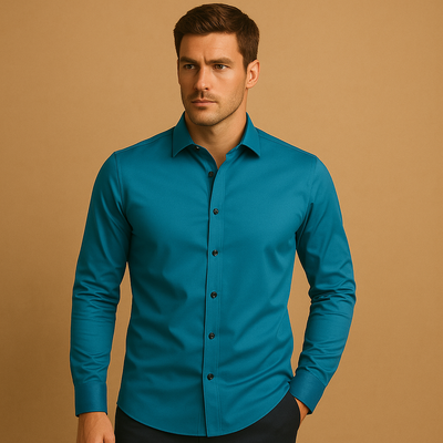 Casual Shirt met Lange Mouwen voor Heren