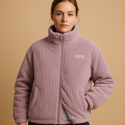 Corduroy herenjas met comfortabele pasvorm